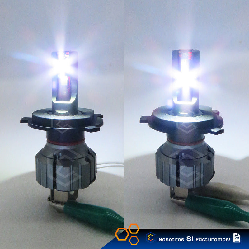 Kit Focos 24 Led H4 Alta Y Baja Plug And Play 10000lm 12-24v H4