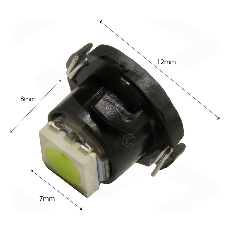 Kit 10 Focos Led T4.7 12 Mm Clúster Para Tablero Fija 12v
