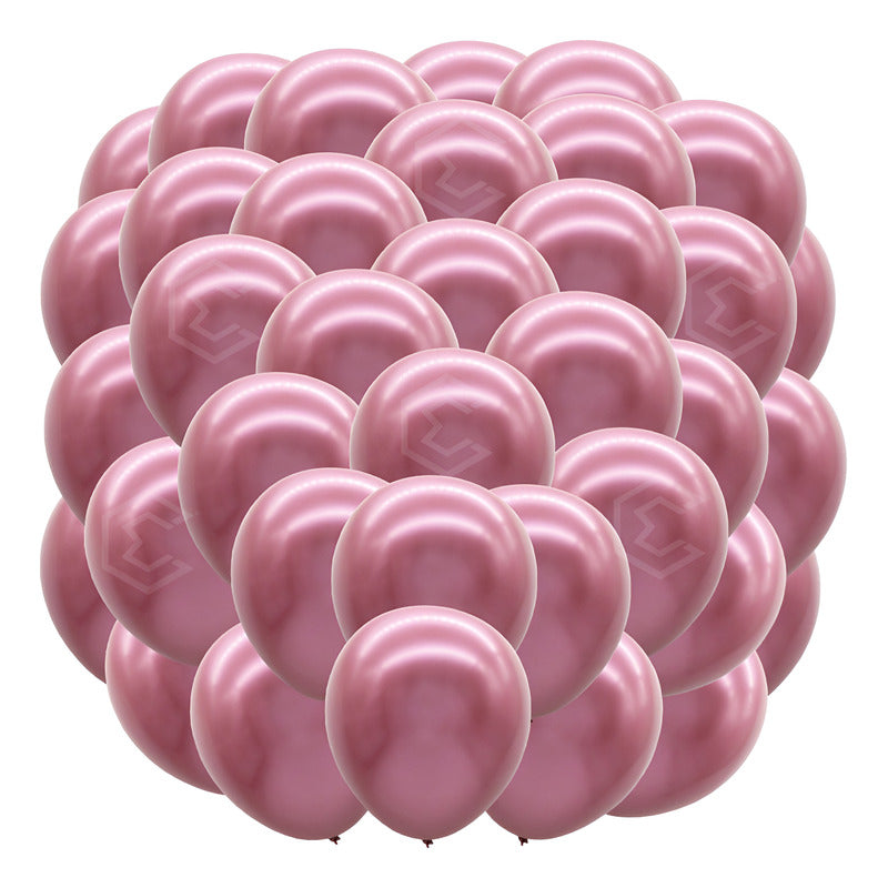 Bolsa 50 Globos Rosa Mate Metalico #10 Fiestas Boda Latex Rosa Mate Metalico
