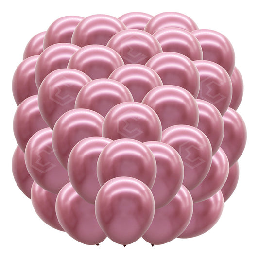 Bolsa 50 Globos Rosa Mate Metalico #10 Fiestas Boda Latex Rosa Mate Metalico