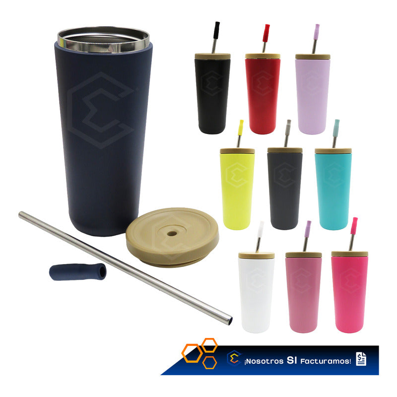 Termo Vaso Personalizado Nombre Logo Láser 750ml Acero Inox