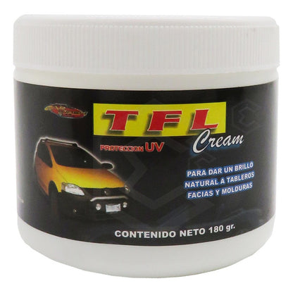 5 Crema Abrillantadora Tablero Facia Moldura Protección 180g Blanco
