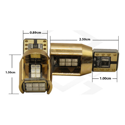 Par De Focos De Pellizco T10 18 Leds Canbus Aluminio 12v