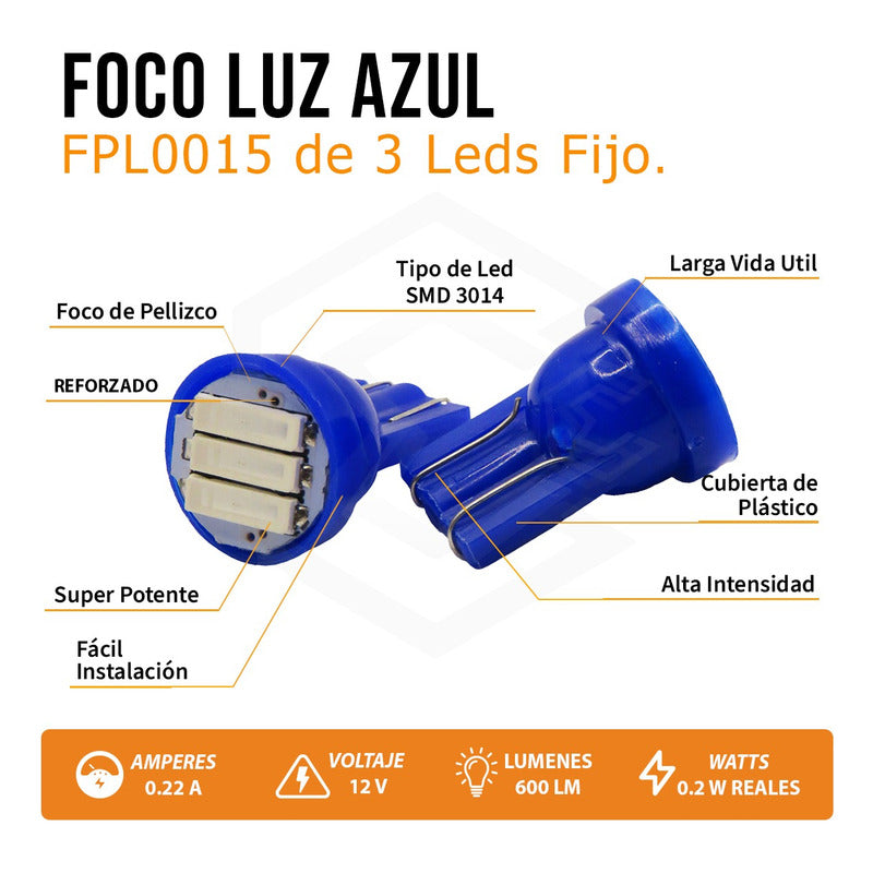 Kit 100 De Focos De Pellizco 3 Leds Grande Super Potente