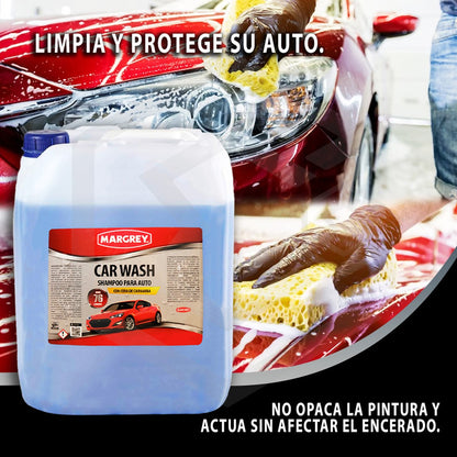 Shampoo Con Cera Para Auto Espumoso - Car Wash Margrey 20l