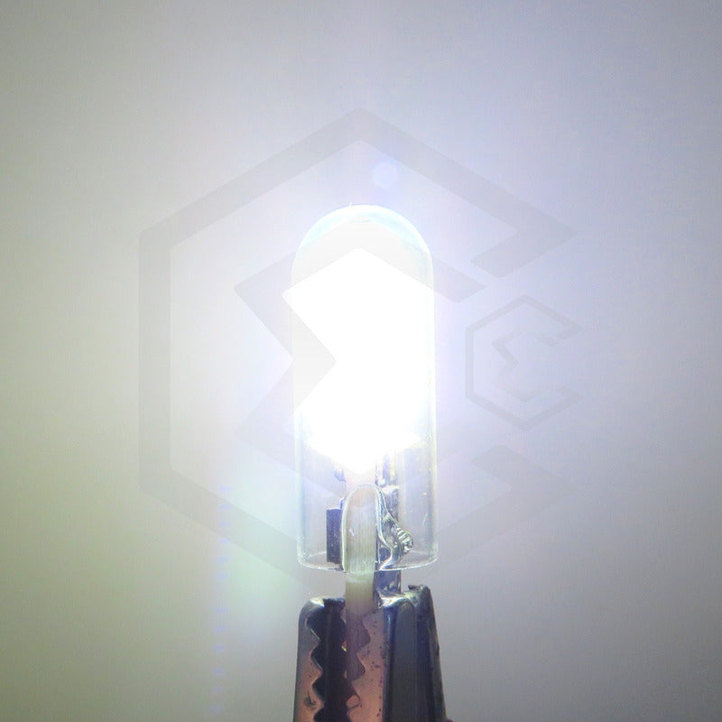 Par Focos De Pellizco Led Cob Vidrio Filamento Canbus T10 W5