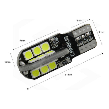 Kit 10 Focos Pellizco T10 24 Leds Canbus 3030 Alta Potencia