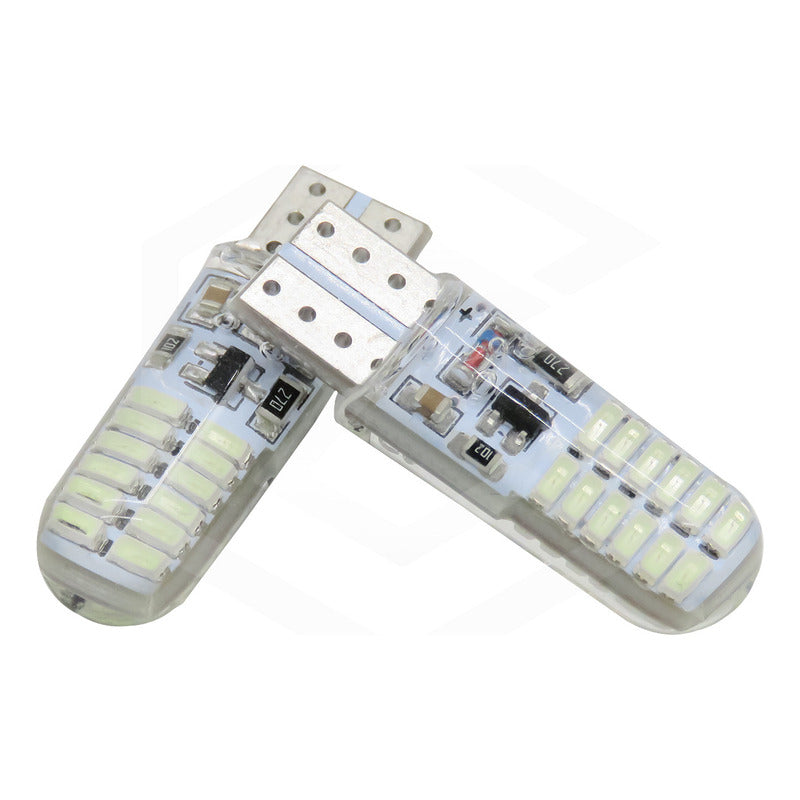 Par De Focos De Pellizco 24 Leds Canbus Fijo+estrobo 12v