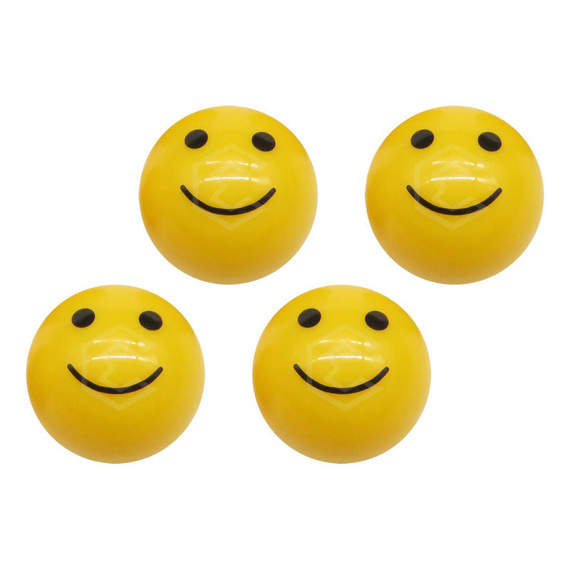 Kit 4 Tapones Cubre Pivote Válvula Emoji Caritas Auto Moto