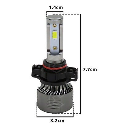 Kit Focos H16 12 Led Csp 9-30v 29.6w Real Alta Baja 8000lm H16