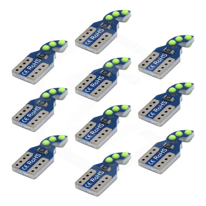 Kit De 10 Focos De Pellizco T10 6  Leds Cob Alta Potencia