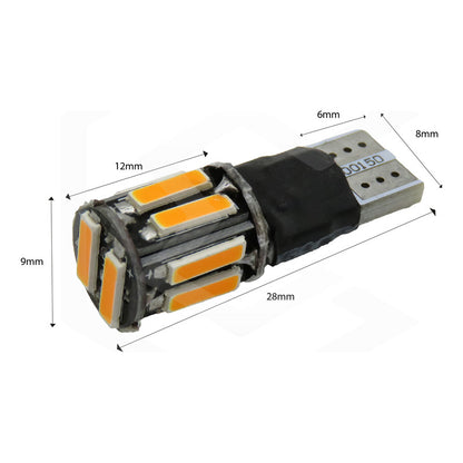 Par Focos De Pellizco 10 Leds Canbus Fijo + Estrobo T10 12v