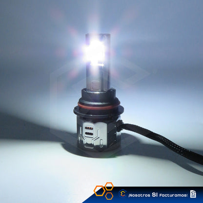 2 Focos 9007 48 Led Csp Nitrogeno Zinc Alta Y Baja 22,000lm 9007