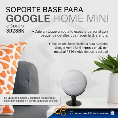 Soporte Base Pedestal Para Google Home Mini Escritorio 3d