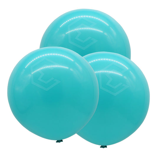 Bolsa 3 Globos Azul Cielo Brilloso #36 Fiestas Bodas Latex Azul Cielo Brilloso
