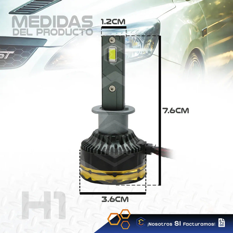 2 Focos Led H1 Canbus Ventilador Alta Baja 28000lm 71w 9-36v H1