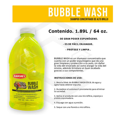 Shampoo Concentrado Alto Brillo Espumoso Bubble Wash Margrey