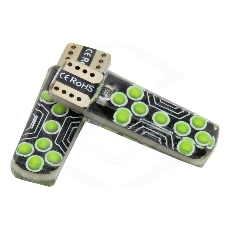 Kit De 10 Focos De Pellizco T10 18 Led Cob Gel Alta Potencia
