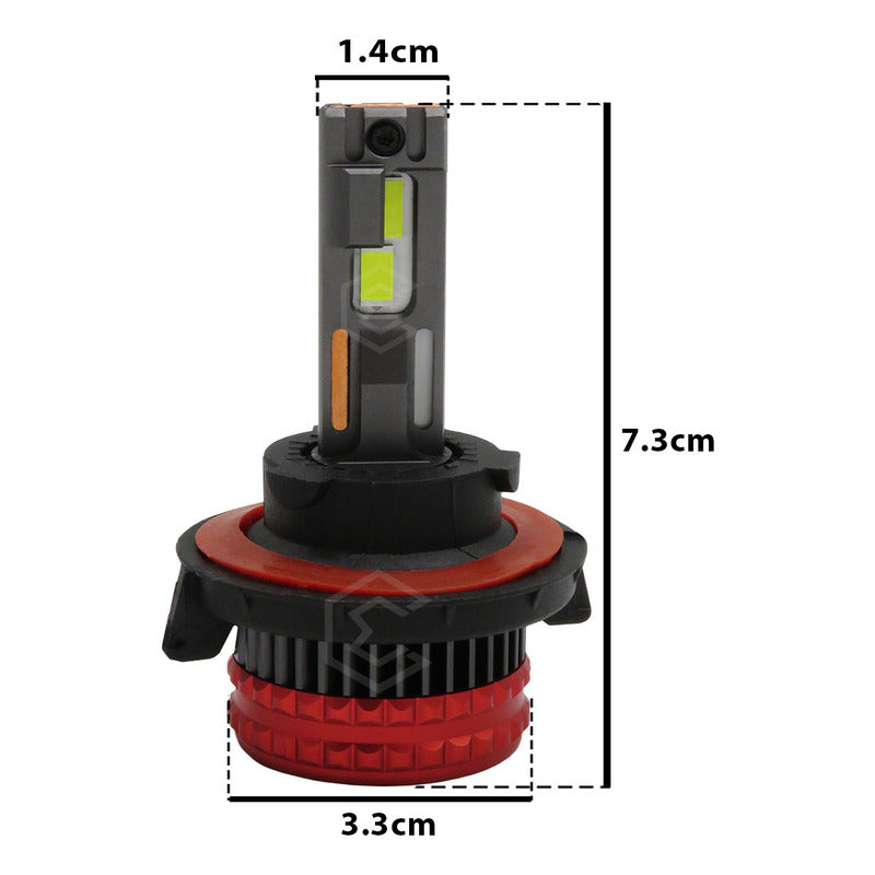 2 Focos H13 12led Csp Bicolor Ventilador Alta Y Baja 14000lm H13