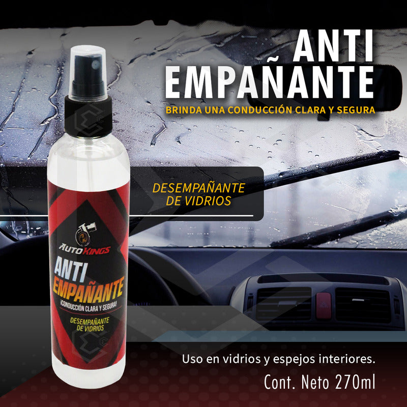 3 Antiempañante Desempañante Vidrios Cristales Espejos 270ml
