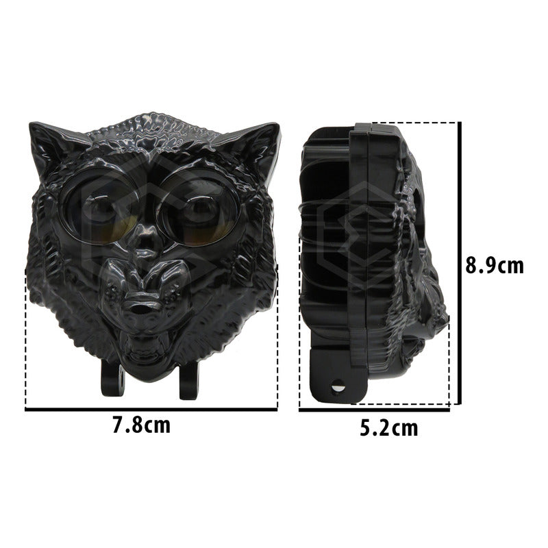 Par De Faros 6 Leds 2 Lupas Bicolor Fijo Estrobo Lobo 12-24v