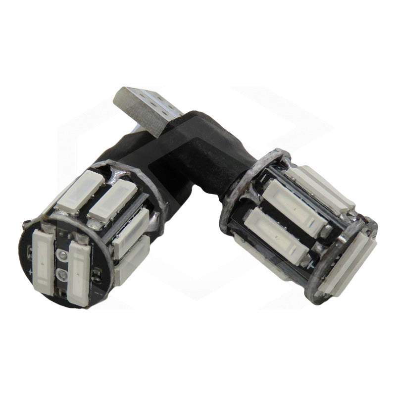 Par Focos De Pellizco 10 Leds Canbus Fijo + Estrobo T10 12v