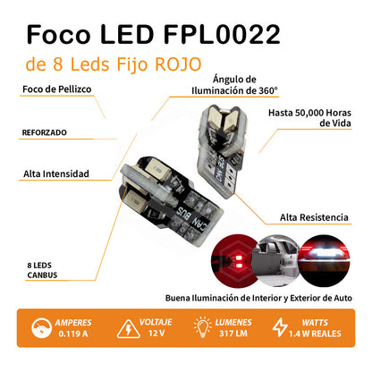 Par Focos De Pellizco 8 Led Canbus Alta Intensidad 12v