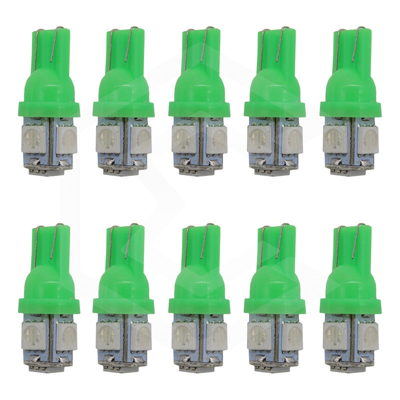 Kit 10 Focos Pellizco 5 Leds 5050 T10-158 Color A Eligir