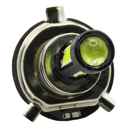Foco Moto H4 47 Leds Cob Ba20d 3 Caras Lupa 9000lm Reales H4