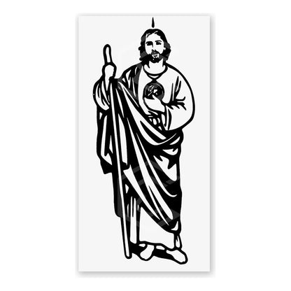 2 Calcomanía San Judas Tadeo Sticker Vinil Auto Moto 29x12cm