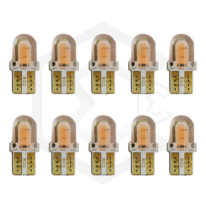 Kit 5 Pares  Focos Led Cob Pellizco T10 Silicon Auto Moto