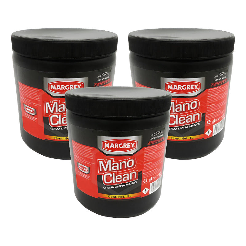 3 Mano Clean 1l Crema Quta Grasa Limpiadora De Manos Margrey