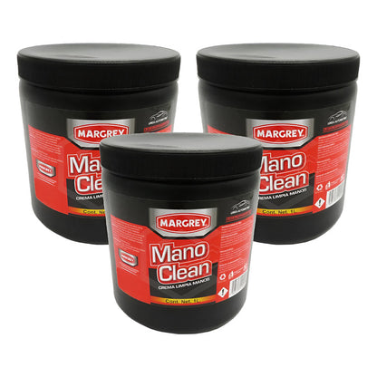 3 Mano Clean 1l Crema Quta Grasa Limpiadora De Manos Margrey