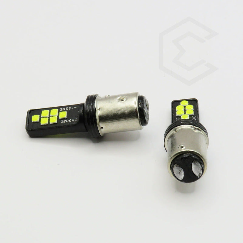 2 Focos 12 Led Canbus Cuarto Stop 12-24v 1156 57 3157  7507