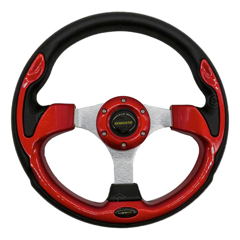 Volante Deportivo Universal De Metal Con Acabado Gloss 32cm