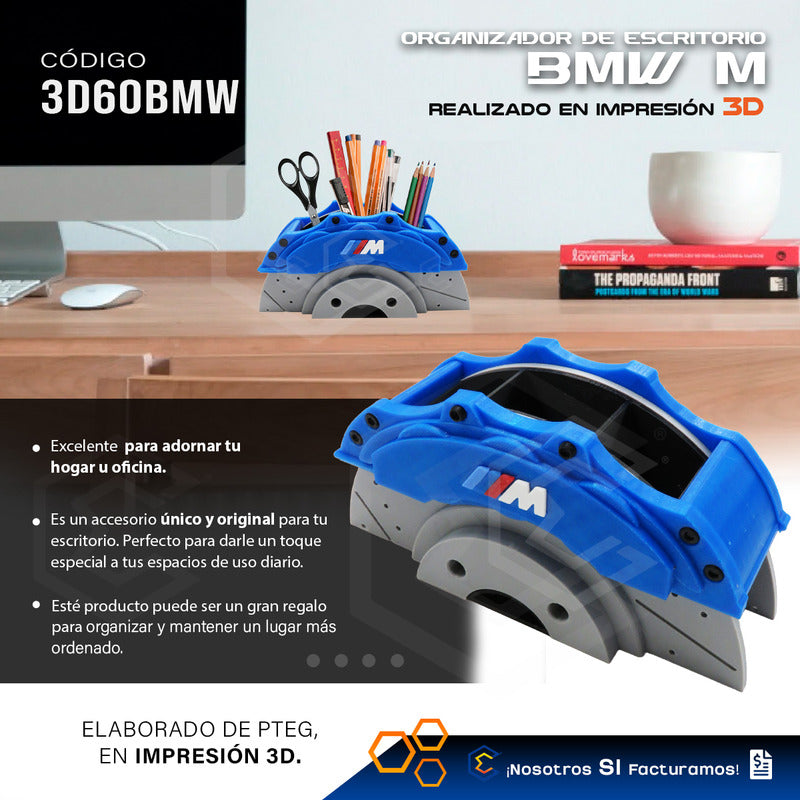 Porta Lápices Organizador Escritorio M Bmw Caliper 3d Petg