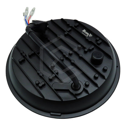 2 Faros Unidad Redonda 7'' 20 Hiperled Lupa Moto Bicolor 24v