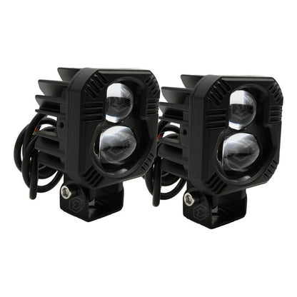 Faros Cuadrados Blanco/ámbar Fijo 15 Led 30w 6500lm 12-24v