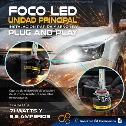2 Focos Led 9005 Canbus Ventilador Alta Baja 28,000lm 9-36v 9005