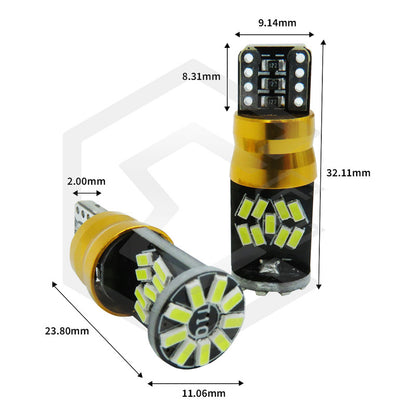 Kit 10 Focos De Pellizco T10 Canbus 27 Leds Super Potentes