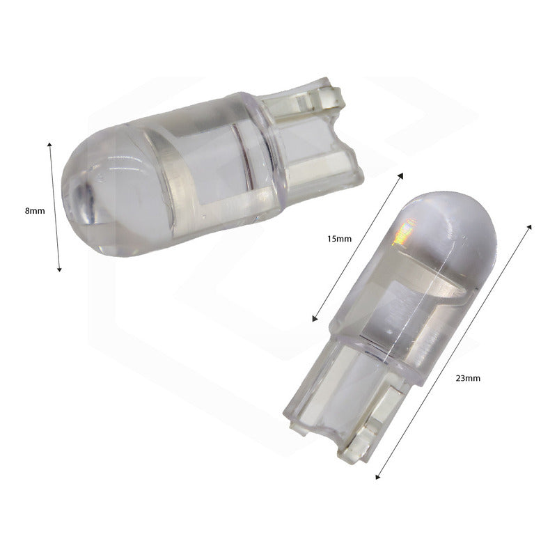10 Focos Pellizco T10 1 Hiper Leds Cristal Alta Potencia 12v