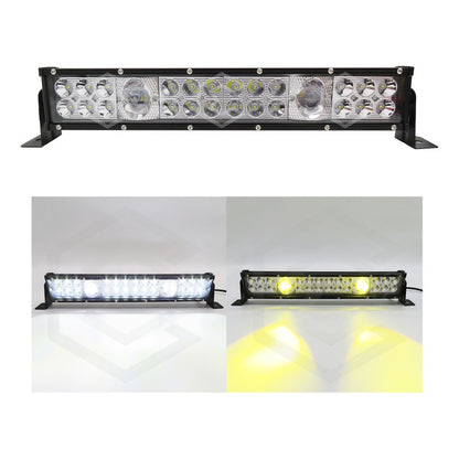 Barra Slim 36 Led Potente Blanco/ambar Fijo+estrobo 12-24v