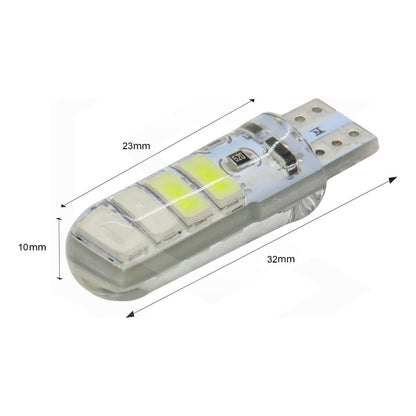 Par De Focos De Pellizco T10 8 Leds Estrobo En Codigo 12v