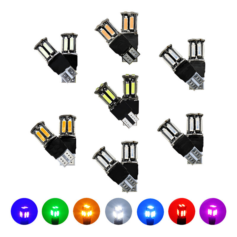 Par Focos De Pellizco 10 Leds Canbus Fijo + Estrobo T10 12v