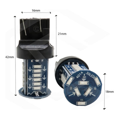 Par De Focos 1156 1157 30 Led Rotativo Estrobo Calaveras 12v