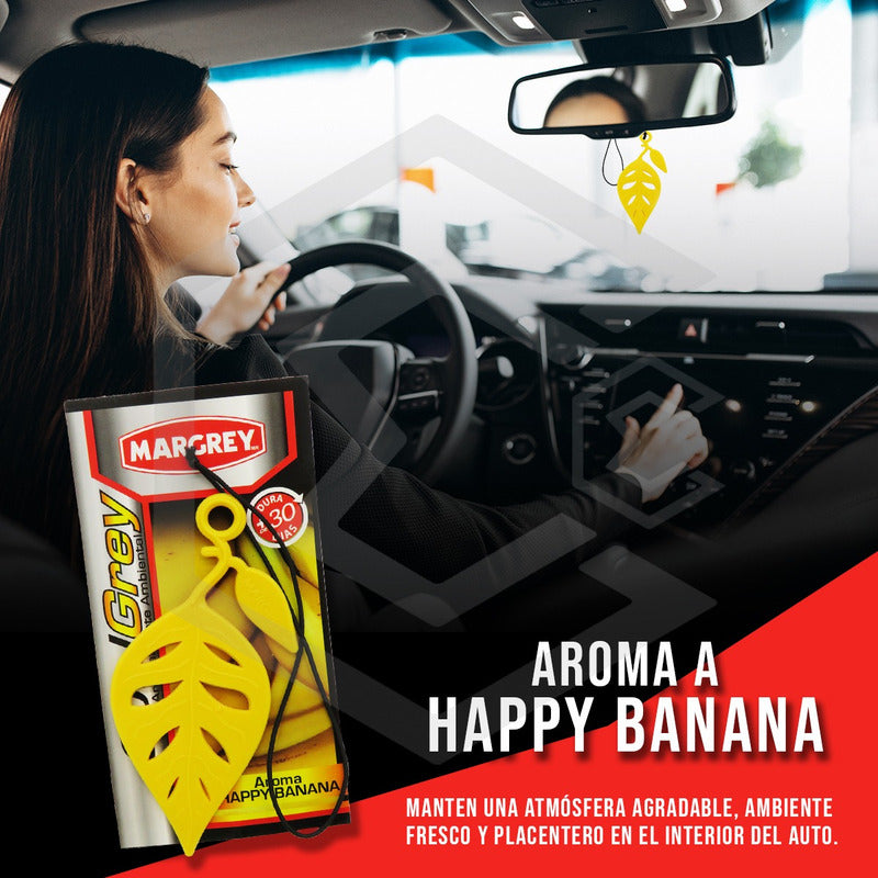 Aromatizante Auto Casa Ambiental Cool Grey Hoja Margrey 1pza