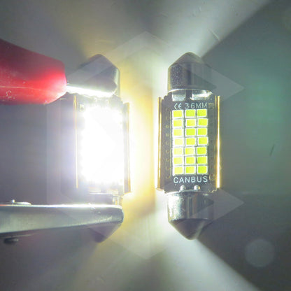 Par De Focos Luz Interior 27 Leds Canbus 31mm 36mm 39mm 41mm