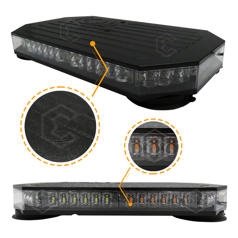 Torreta 42 Leds Bicolor Con Control 38 Funciones Imán 12-24v
