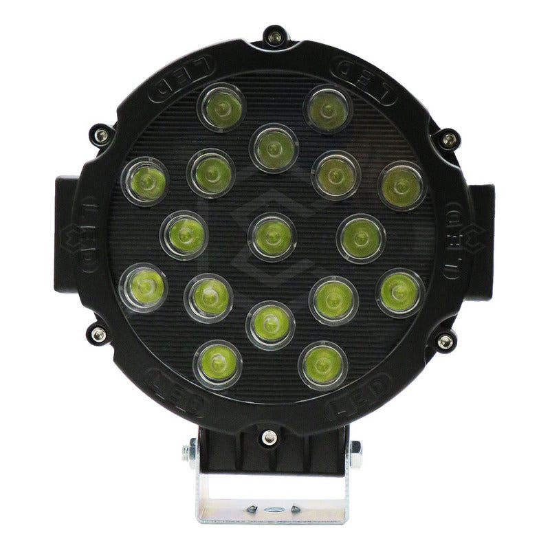 Faro Cree Redondo Universal 21 Led Blanco/ambar Fijo 7'' 24v