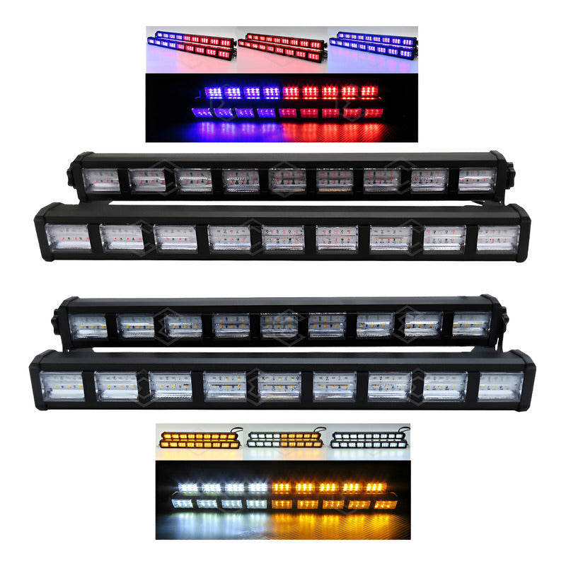 Barra 162 Leds 19 Funciones 9 Módulos Bicolor Estrobo 12-24v